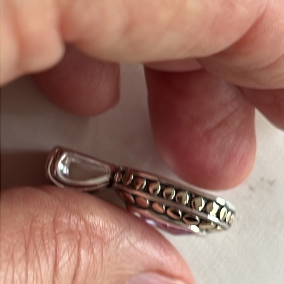 Amethyst stud Earring & Necklace Pendant Set - Picture 5 of 6